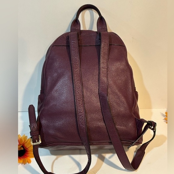 Michael Kors Burgundy Leather Studded Backpack Medium Travel School Designer Bag main image 6